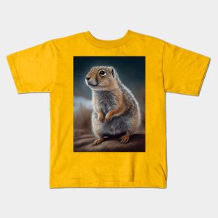 Arctic Ground Squirrel - Oil paint Kids T-Shirt